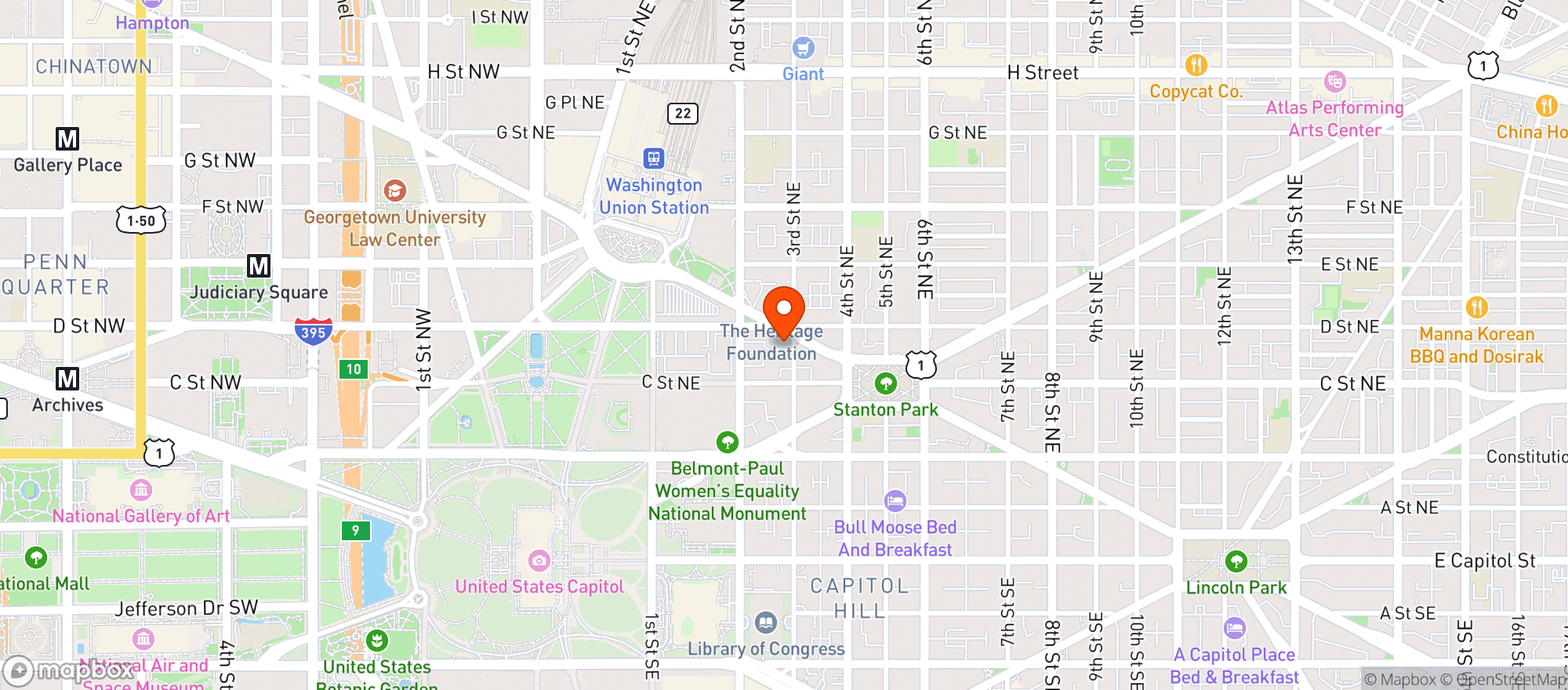 Map showing Capitol Hill Supermarke #0