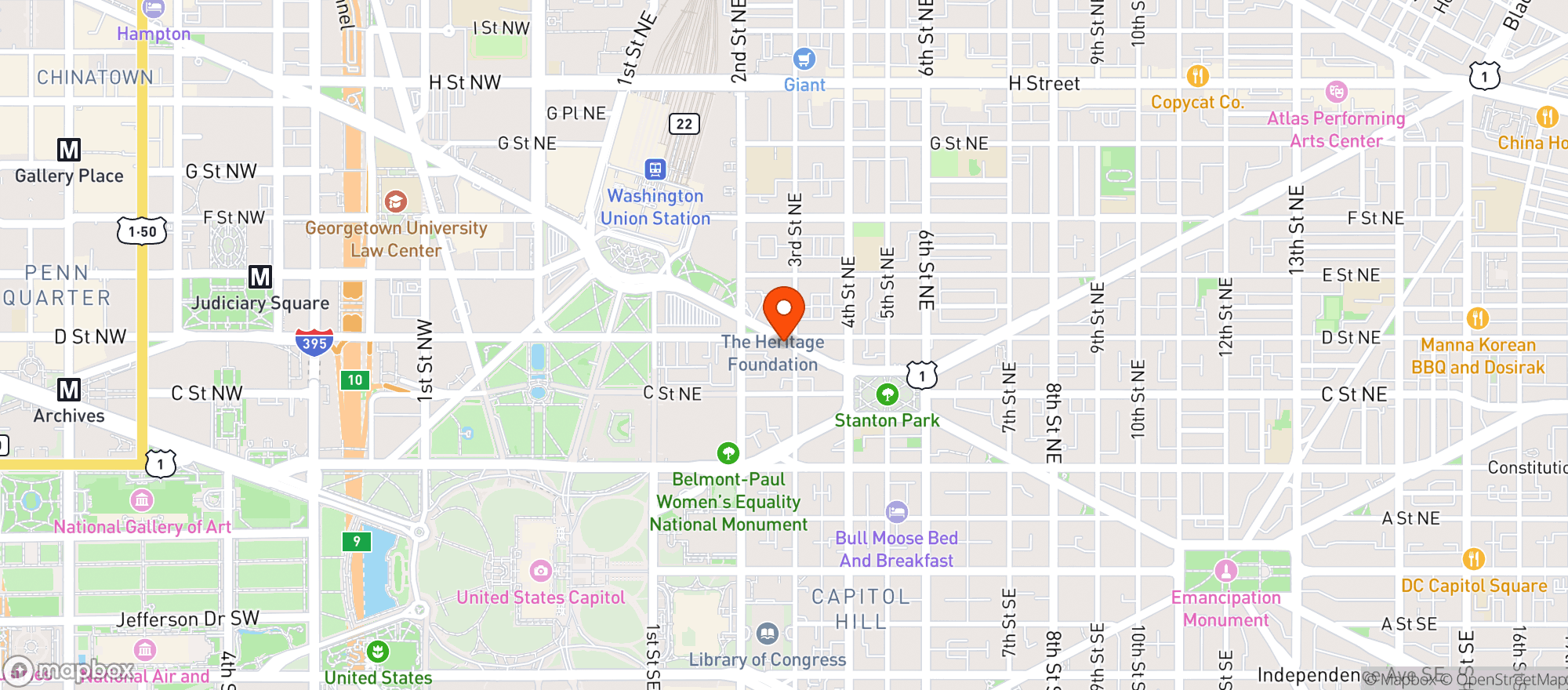 Map showing Capitol Hill Market