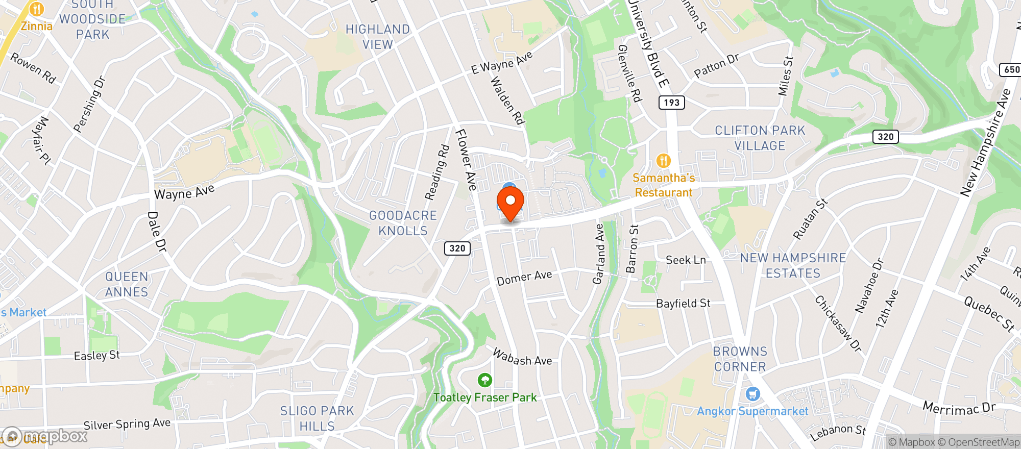 Map showing Bestway