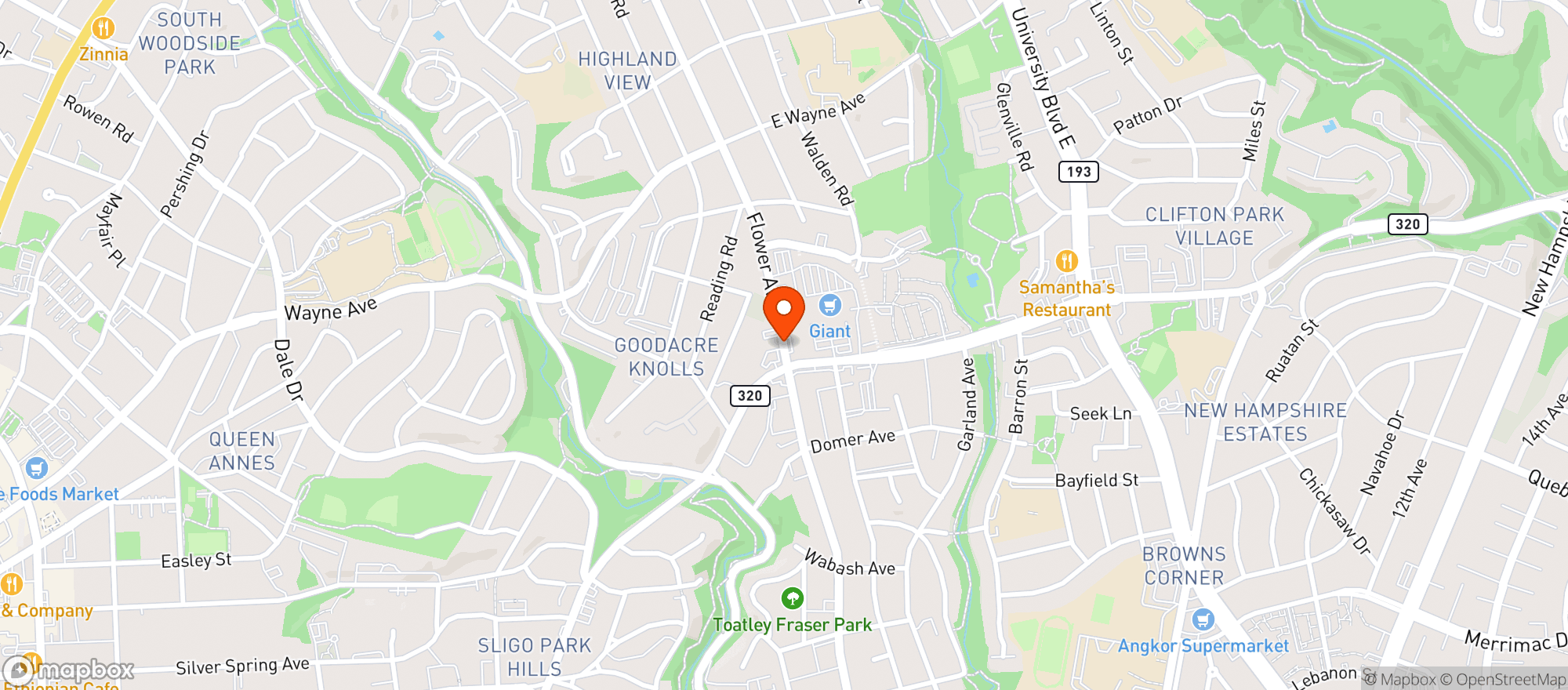 Map showing Montgomery County Liquor Store