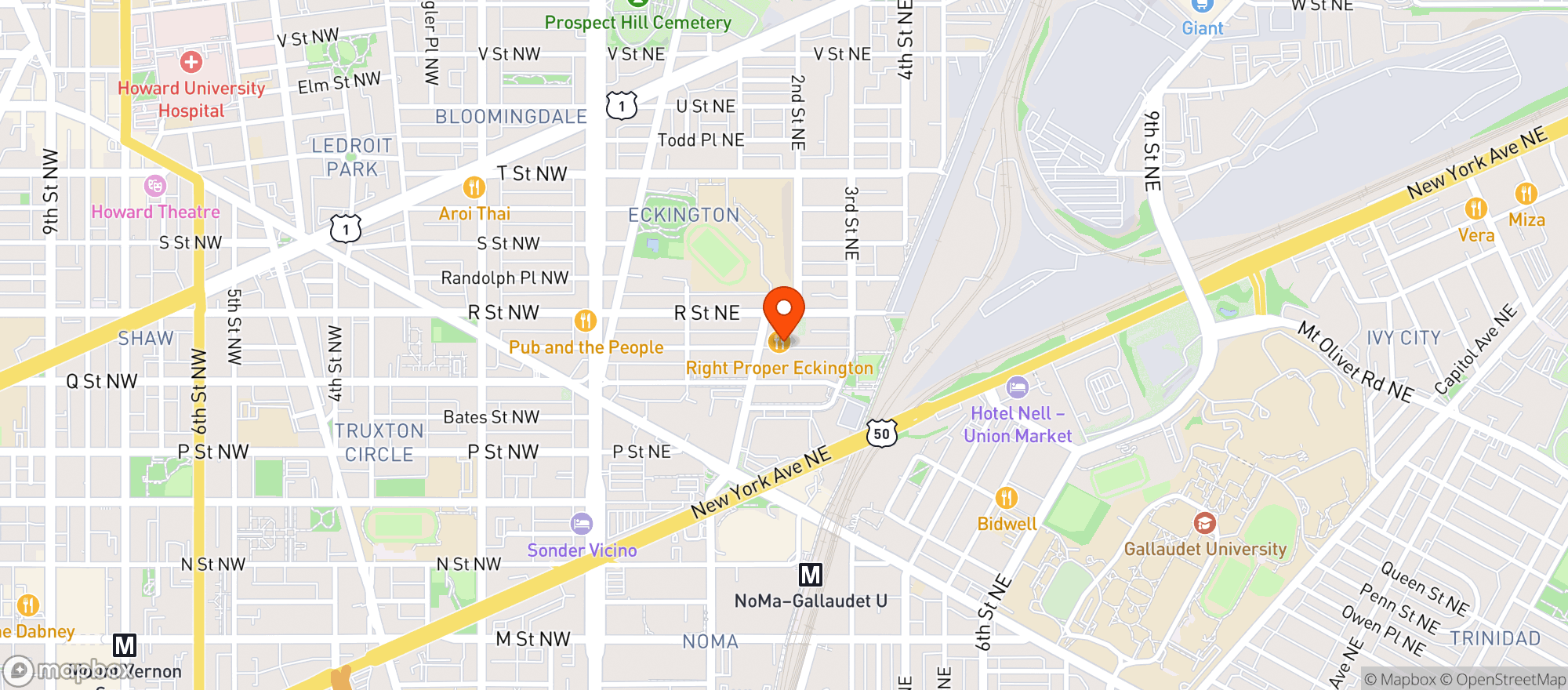 Map showing Union Kitchen Grocery