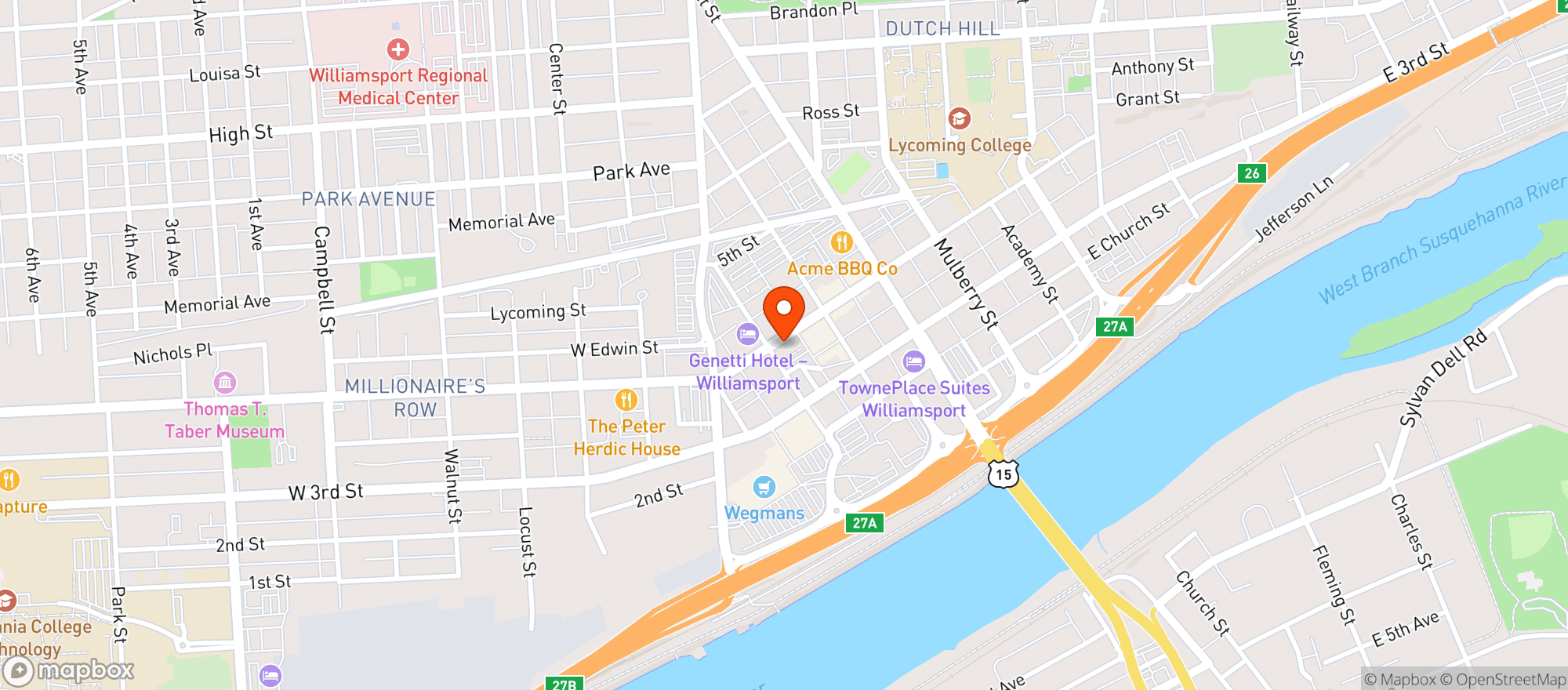 Map showing The Crooked Goose