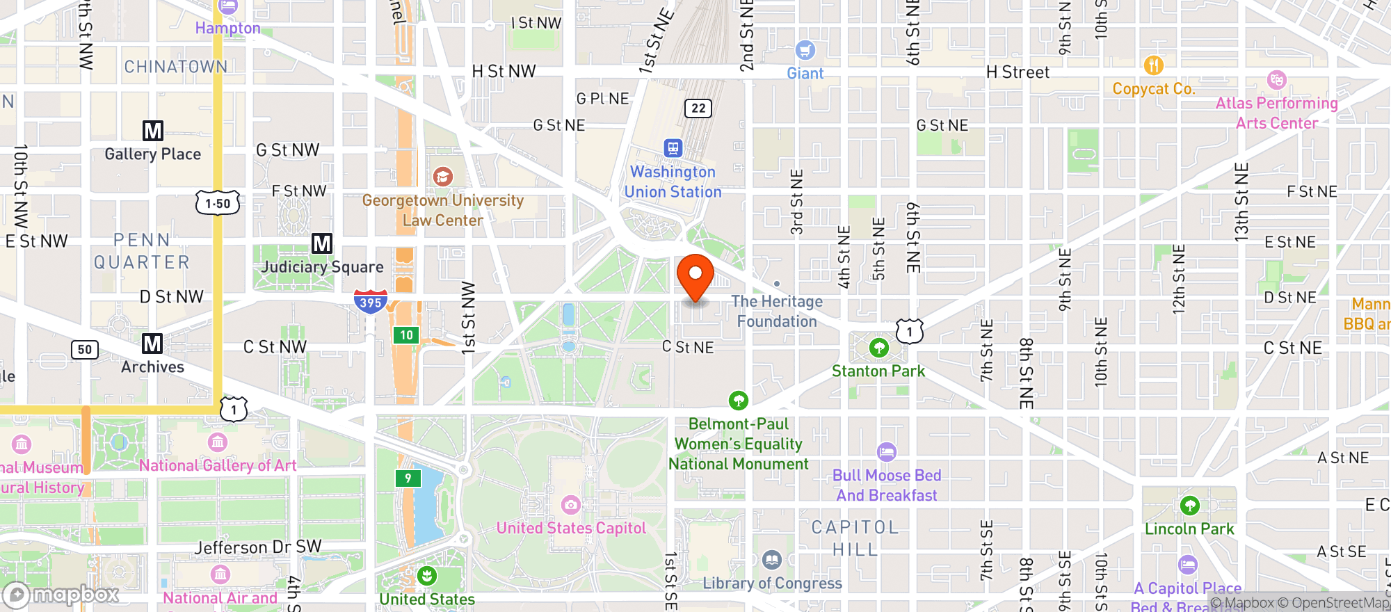 Map showing Monocle Restaurant