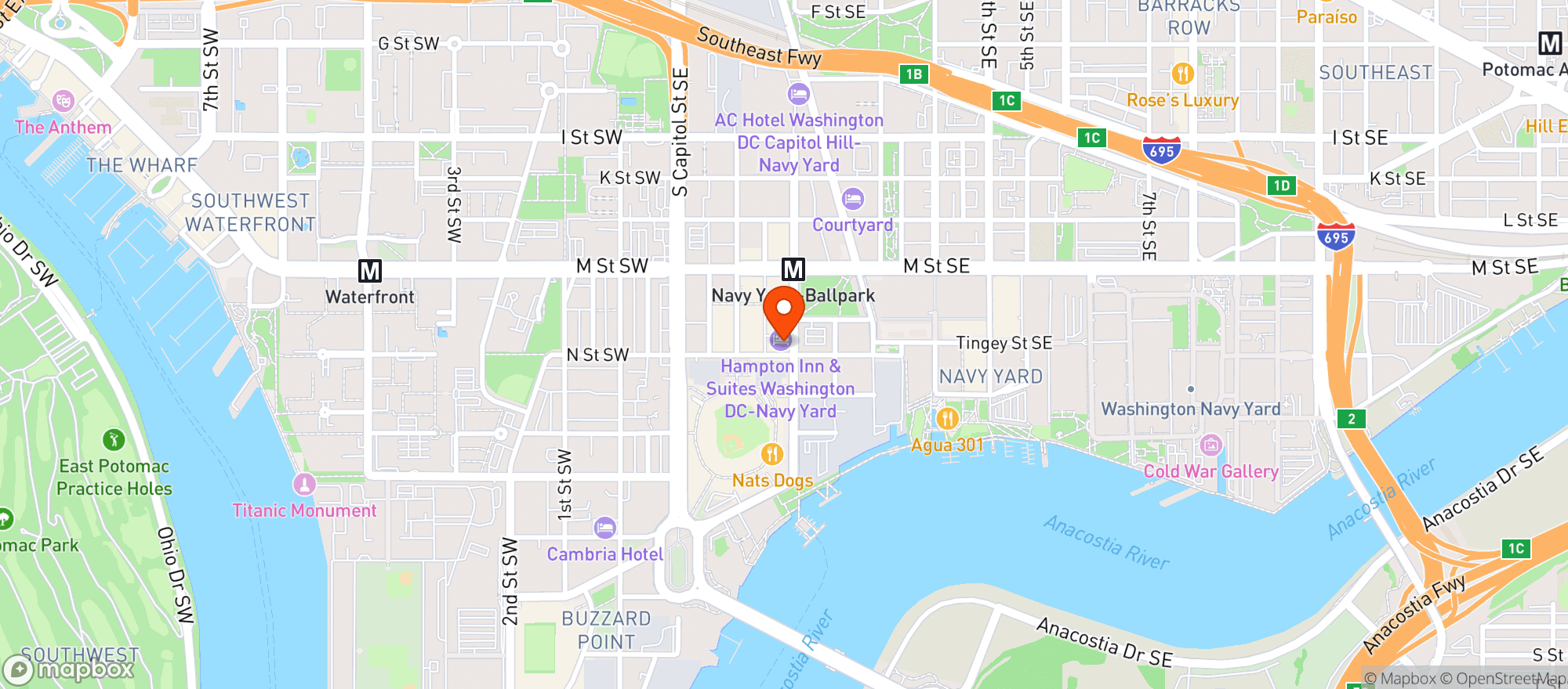 Map showing Takoda Restaurant & Beer Garden