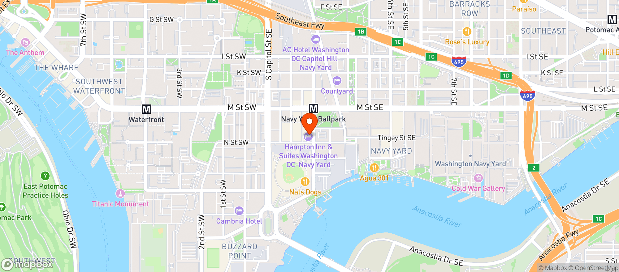 Map showing Hampton Inn & Suites