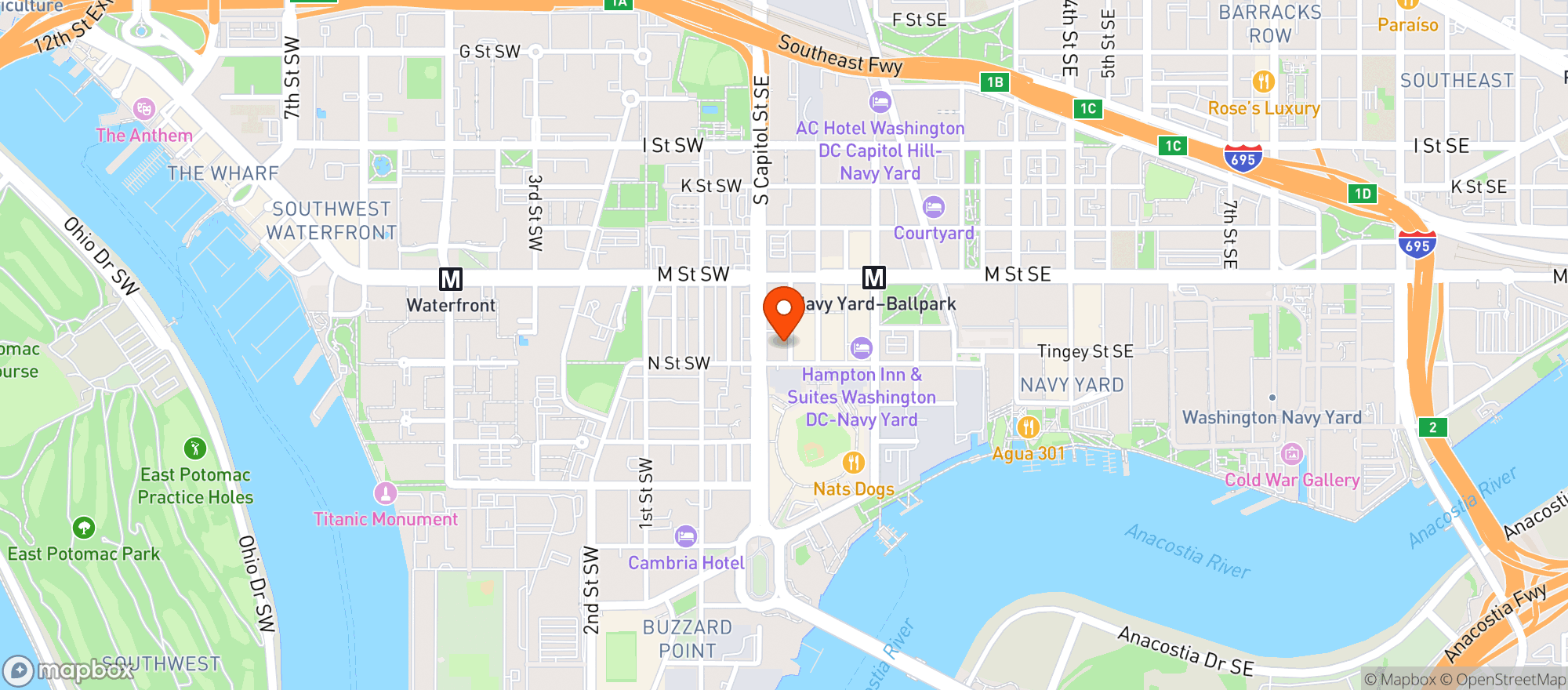 Map showing Walters Sports Bar