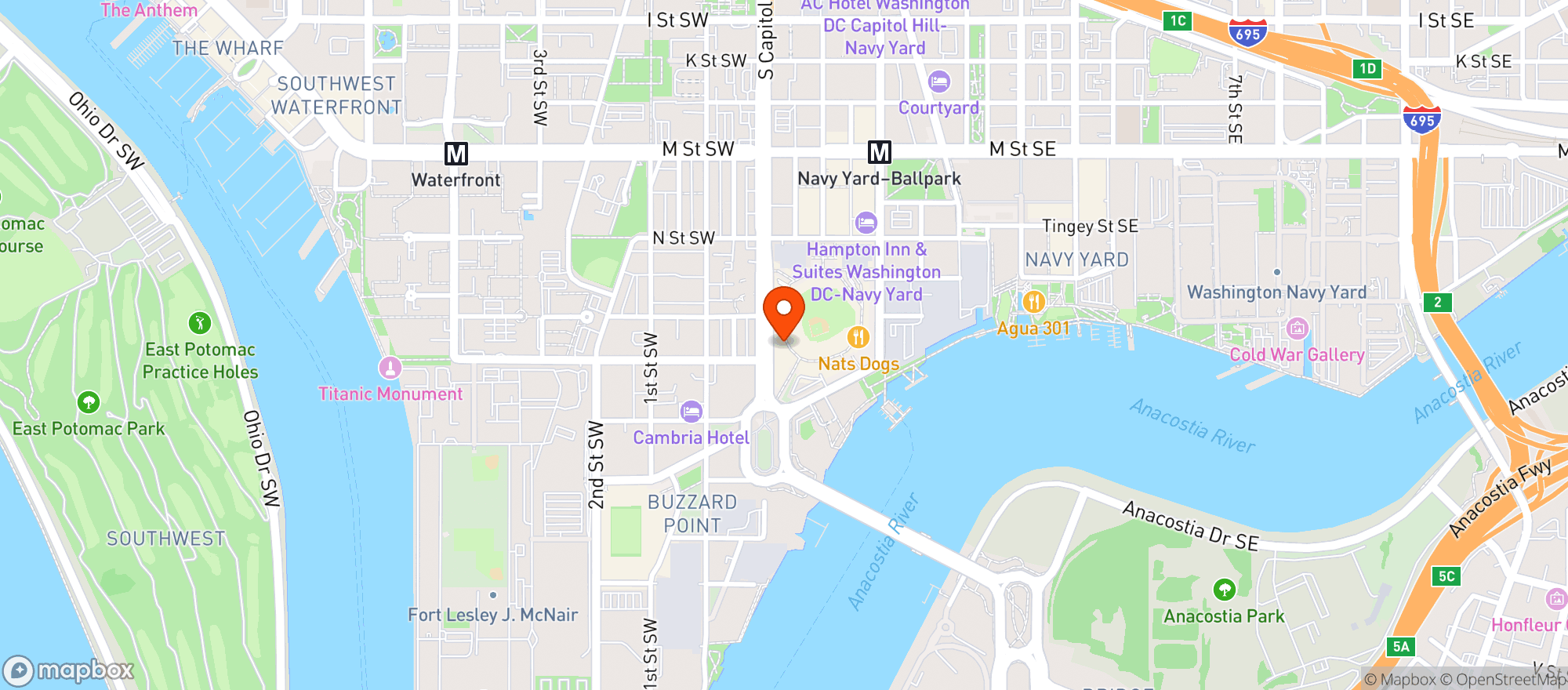 Map showing X Golf