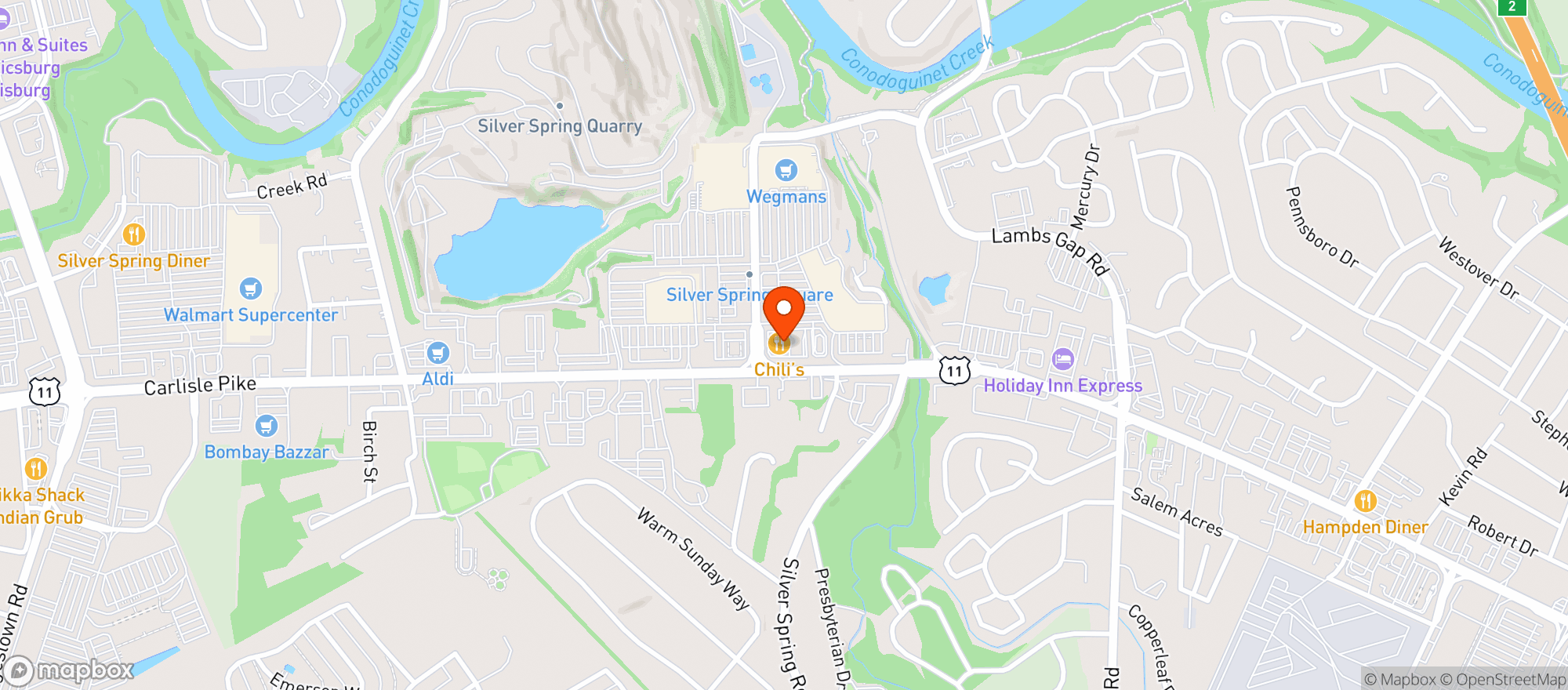 Map showing Wegmans