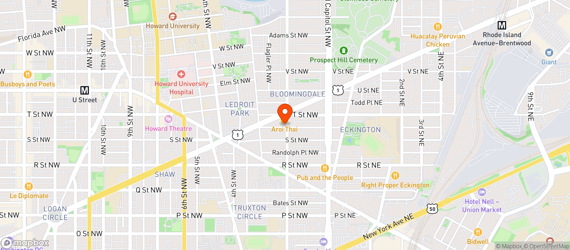 Map showing The Red Hen (Beer)