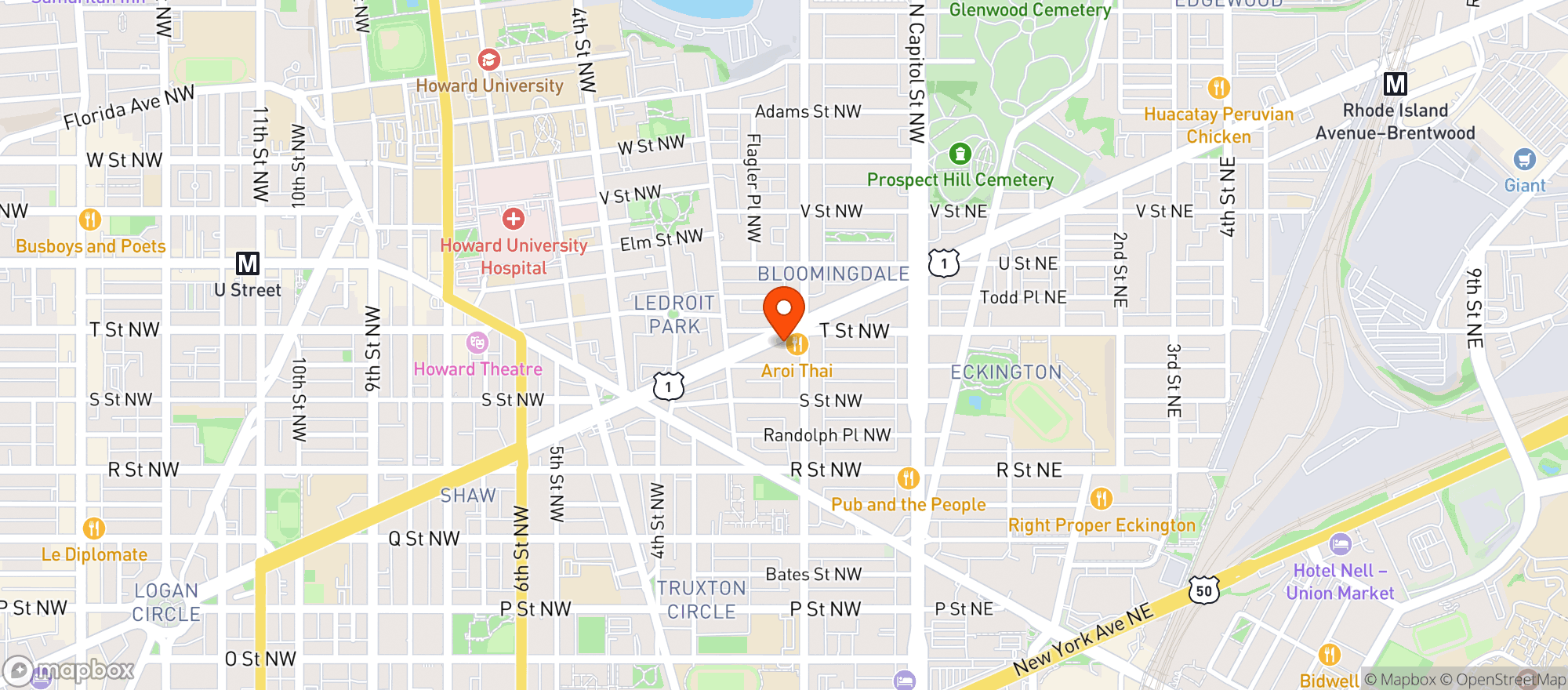 Map showing Boundary Stone Public House