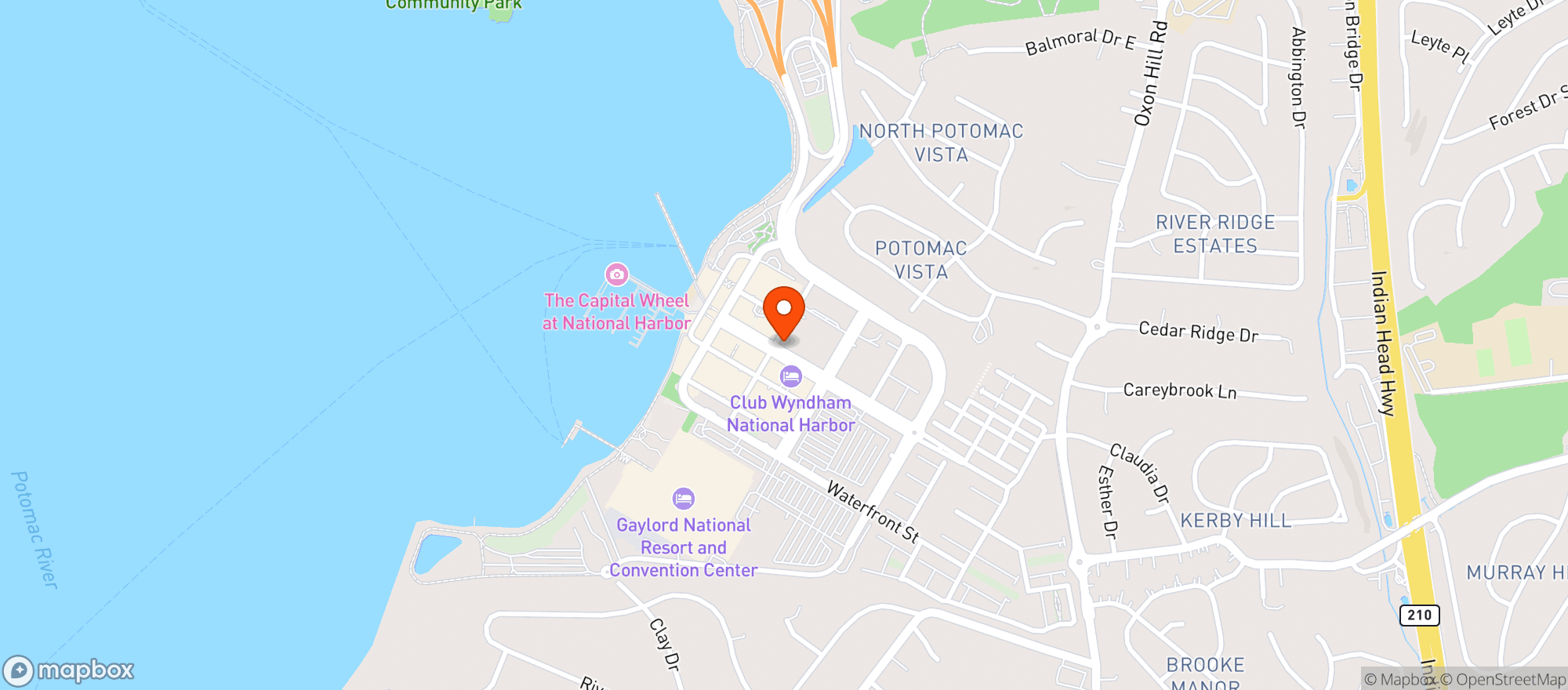 Map showing Toms Watch Bar