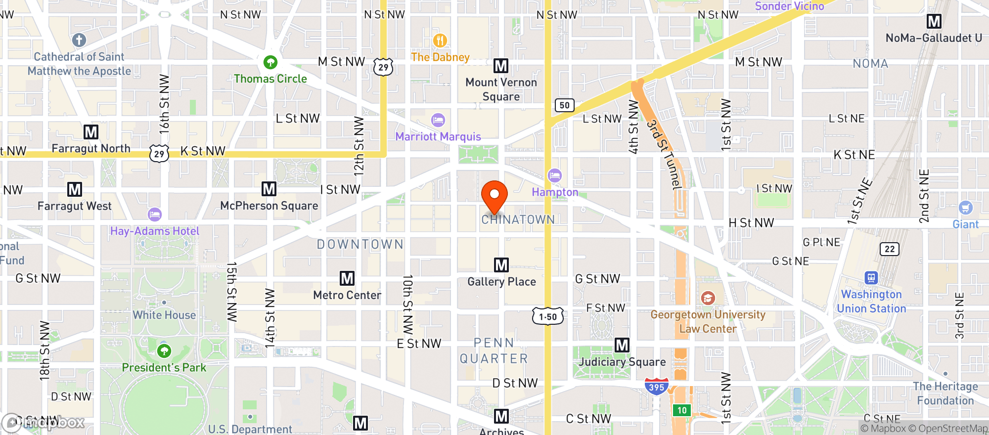 Map showing Yard House