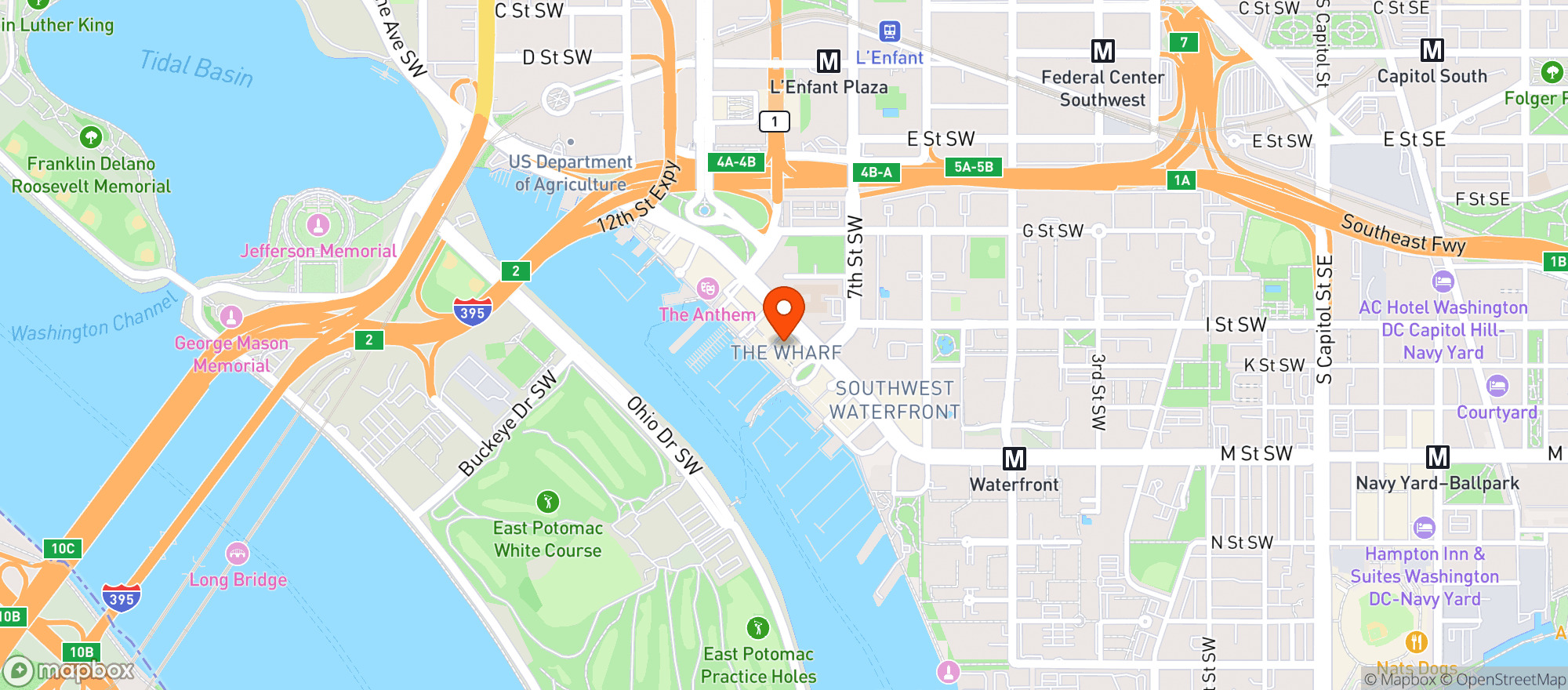 Map showing Pearl Street Warehouse
