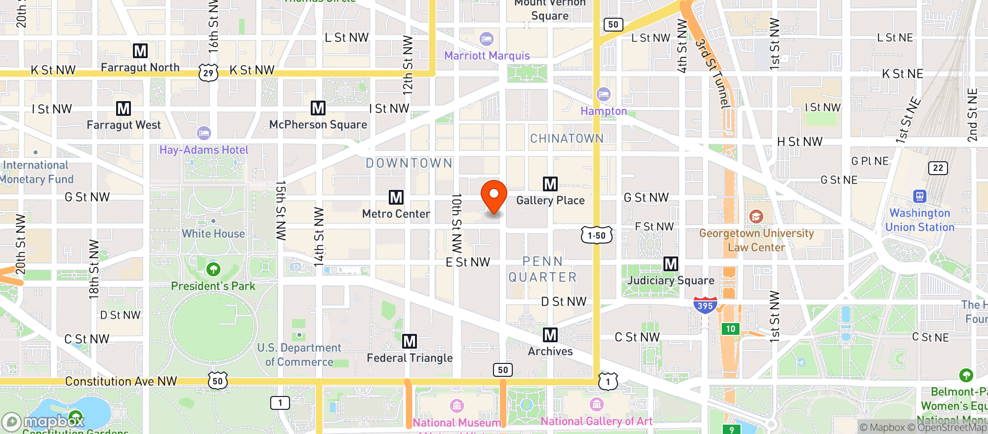 Map showing Ellas Wood Fired Pizza