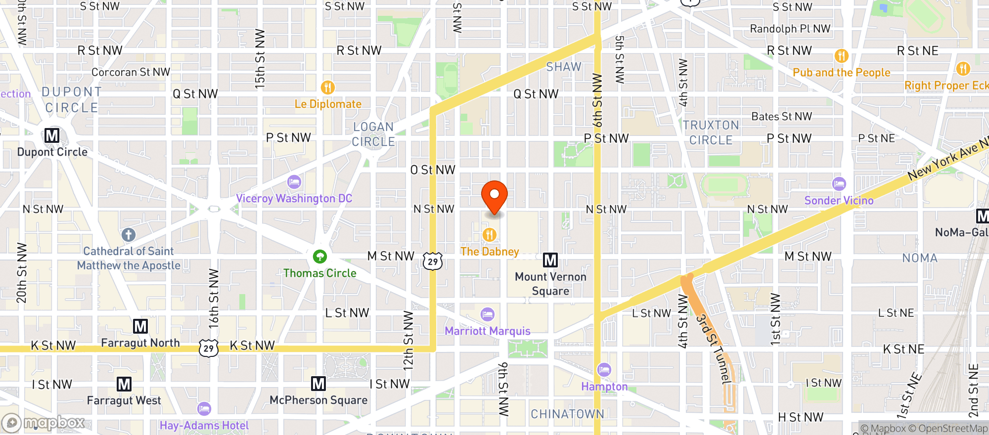 Map showing All Purpose Pizzeria