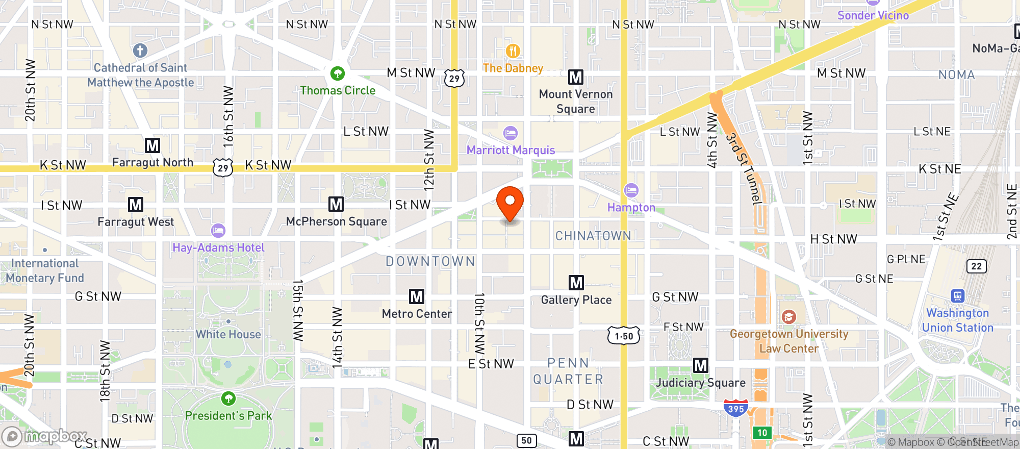 Map showing Del Friscos Double Eagl #8655