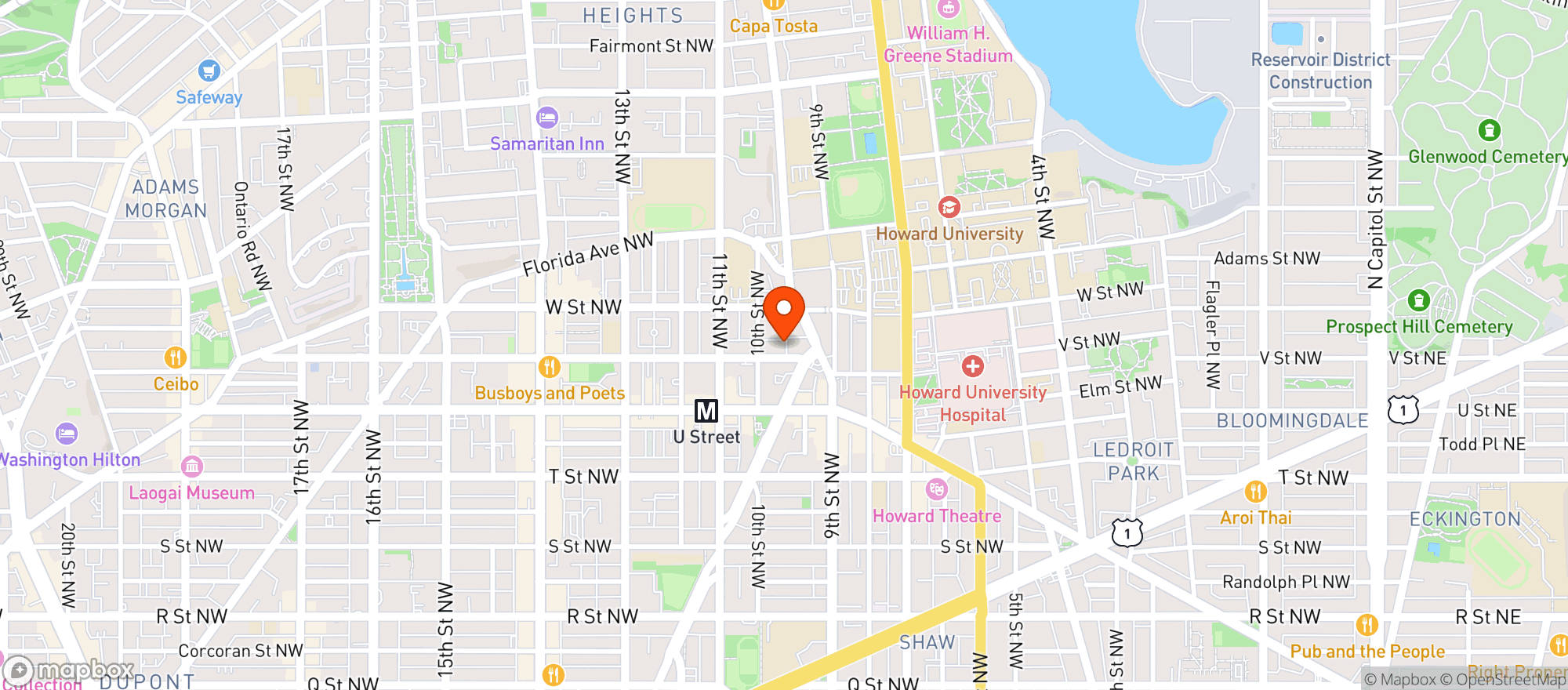 Map showing American Ice Company