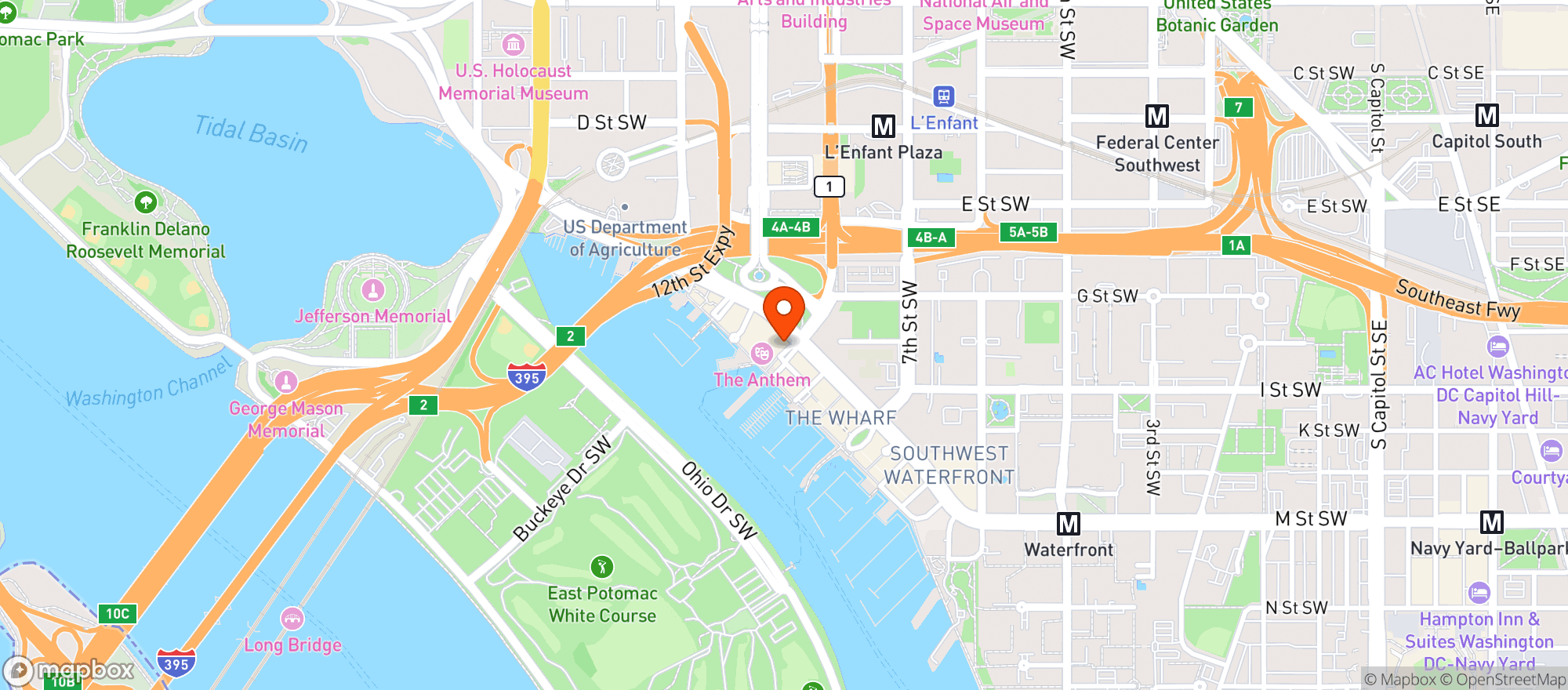 Map showing Shop Made In Dc