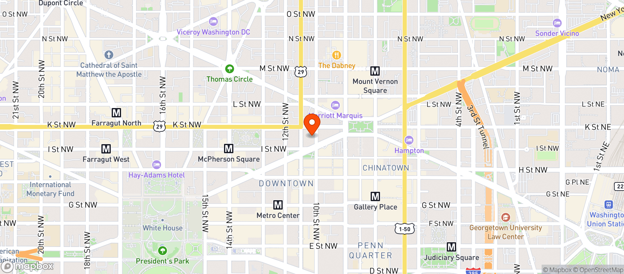 Map showing Embassy Suites #wascc