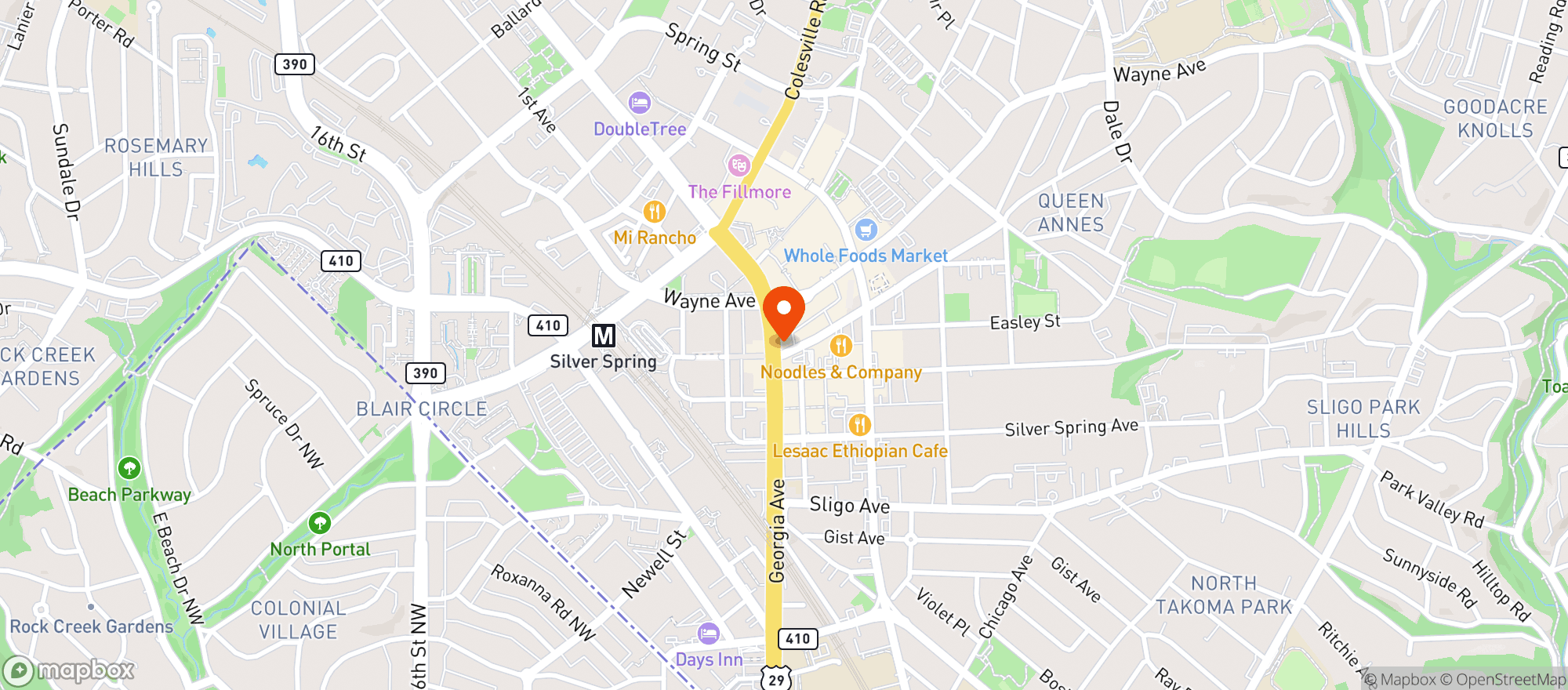 Map showing The Quarry House Tavern