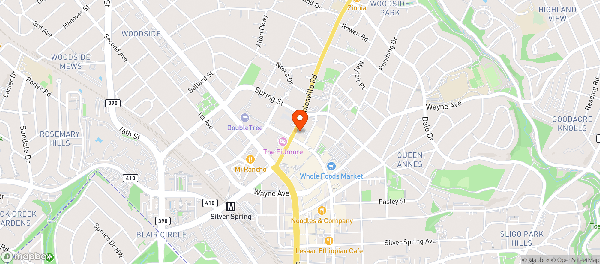 Map showing Silver Spring Wine & Sp #2