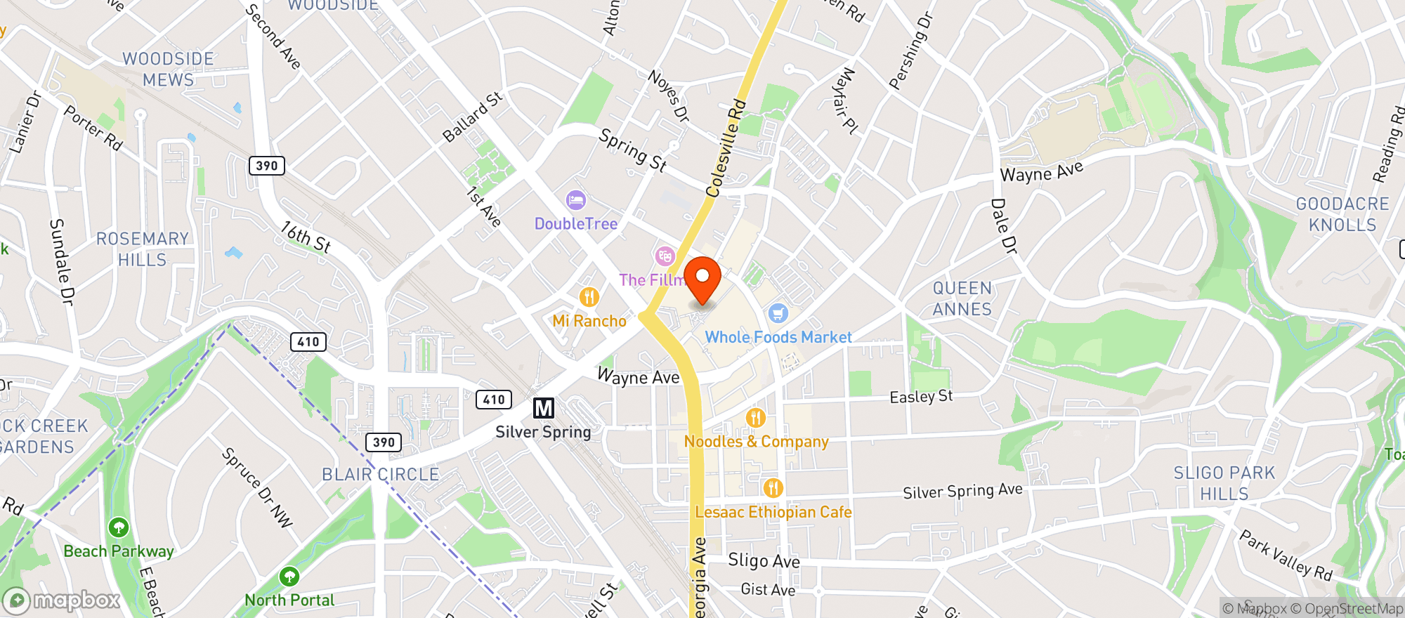 Map showing Matchbox American Kitchen