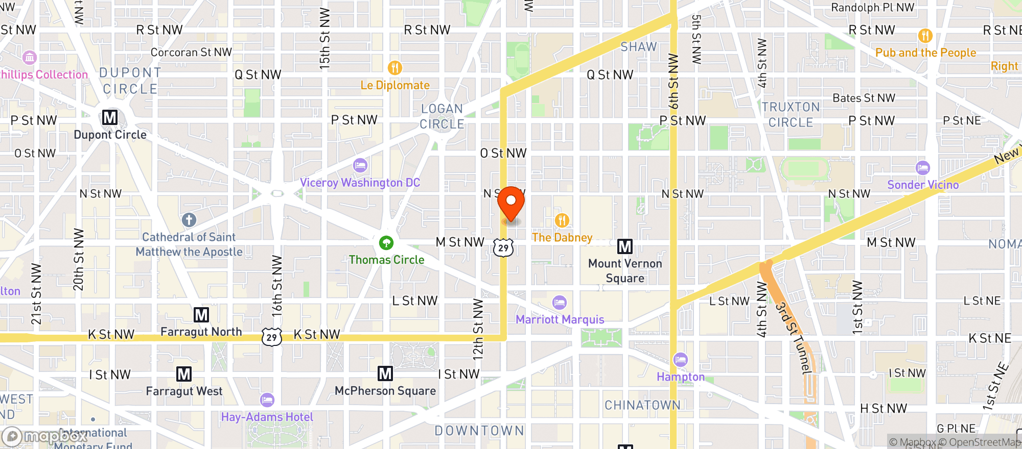 Map showing District Liquors