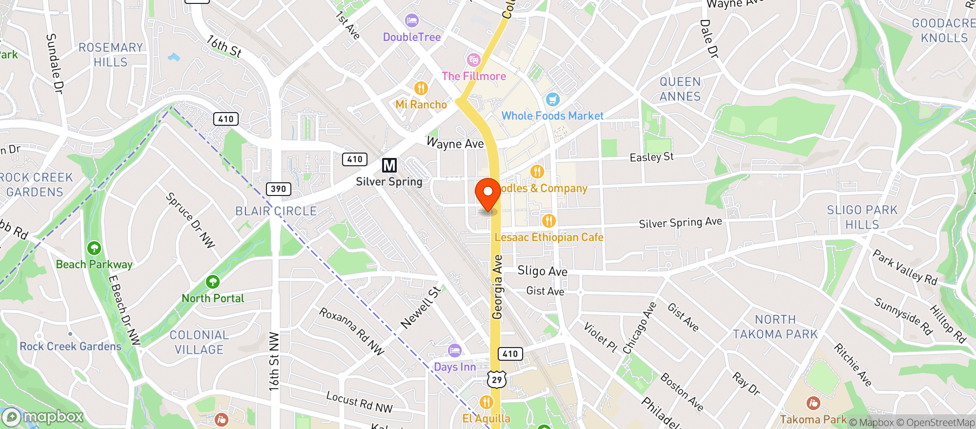 Map showing Third Hill Brewing Co