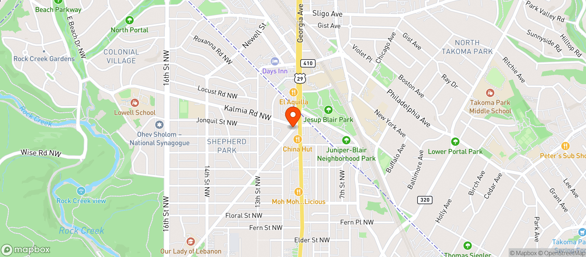 Map showing Morris Miller Liquor