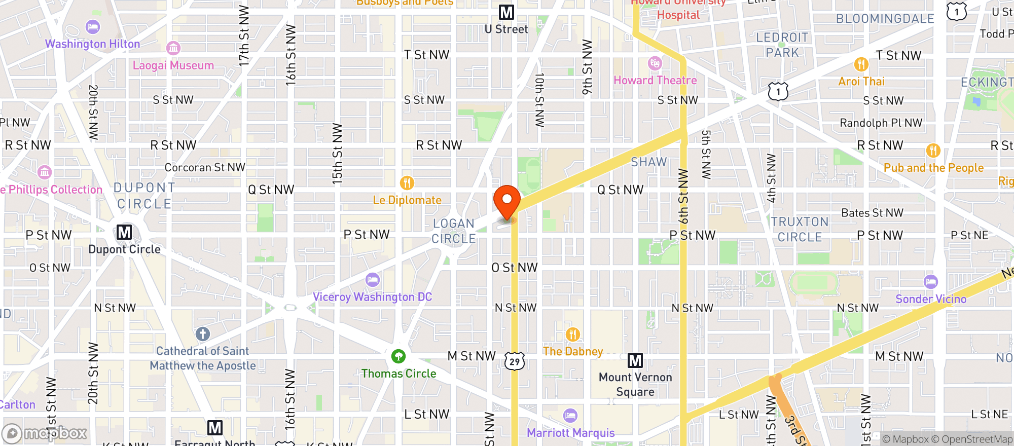 Map showing Dog Daze Social Club