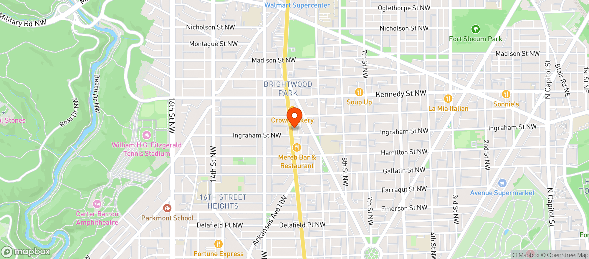 Map showing Jefferson Liquors