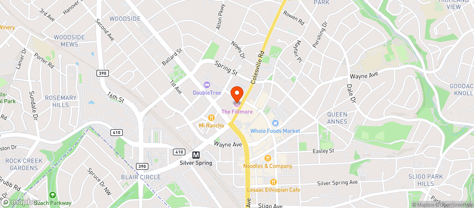 Map showing The Fillmore