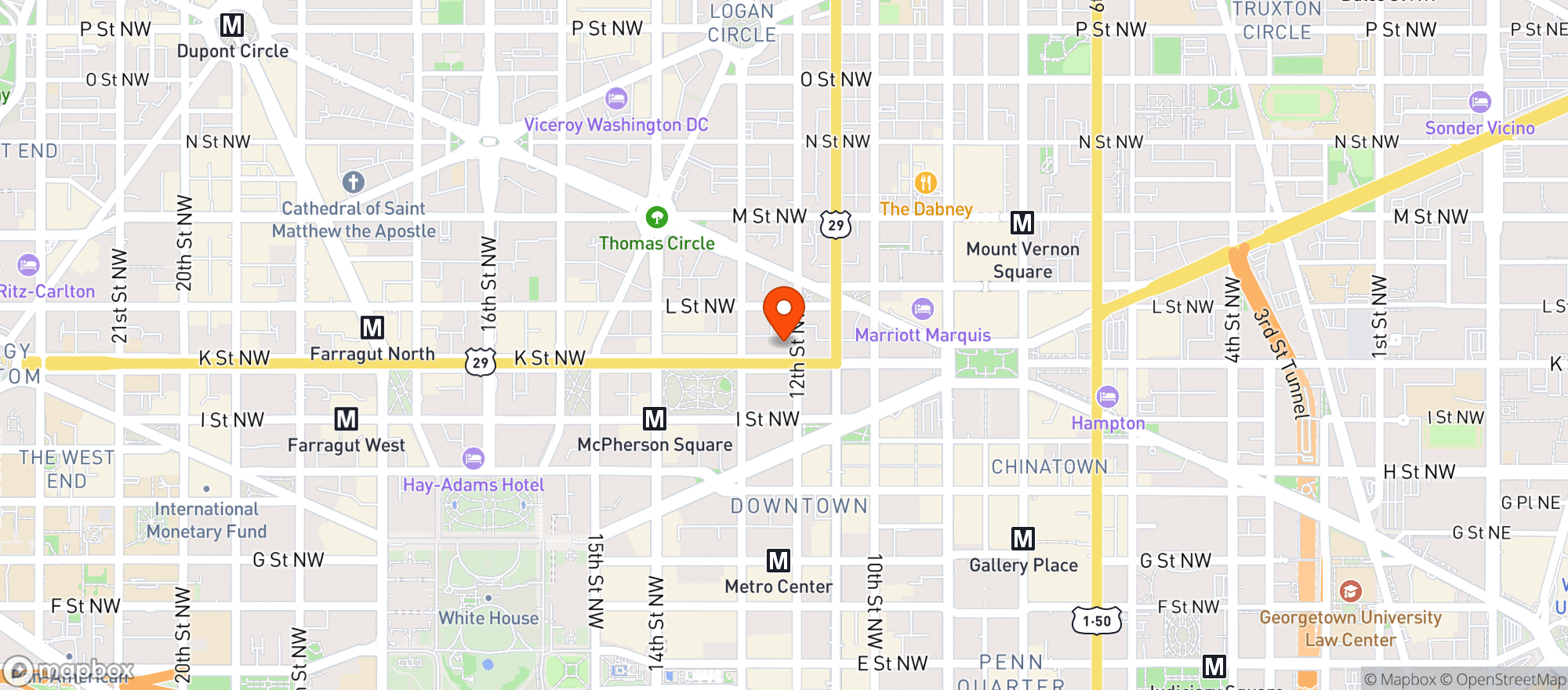 Map showing Eaton Dc