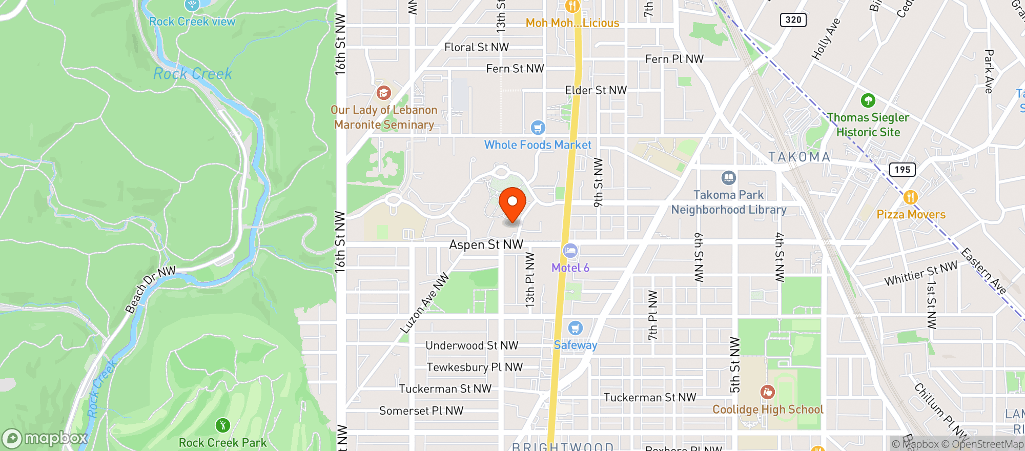 Map showing Juneberry Garage