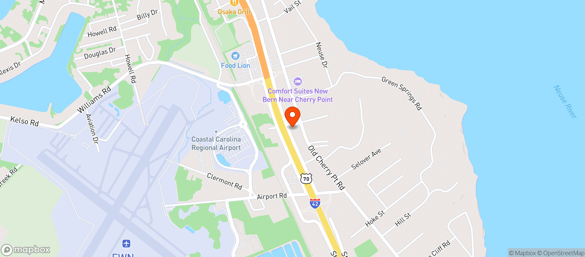 Map showing Beartown Bistro & Pizza Company