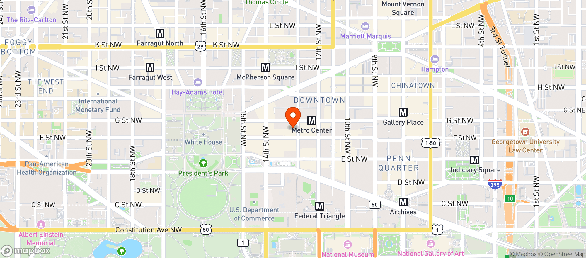 Map showing Mastros Steakhouse #1261