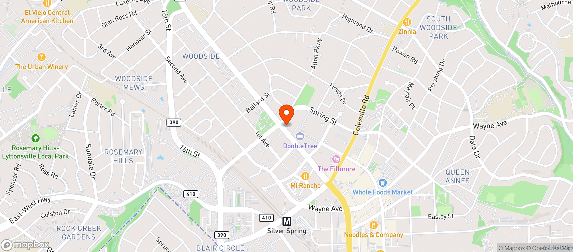 Map showing Mom’s Organic Market
