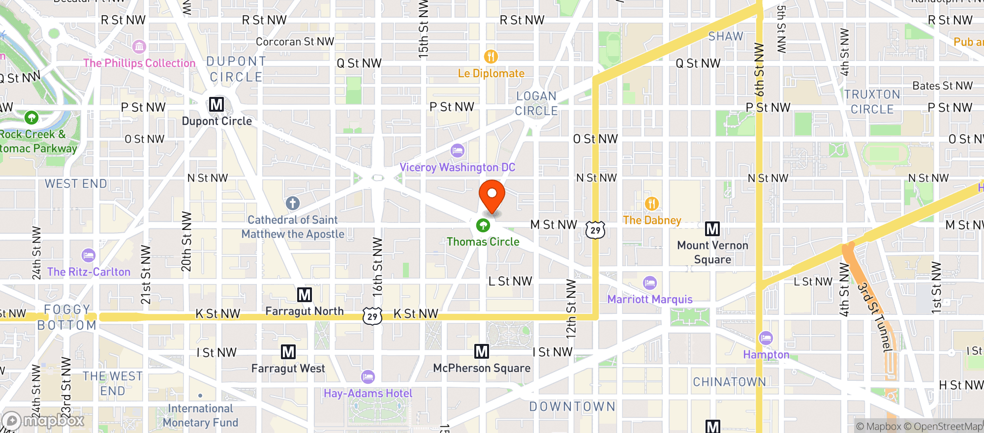 Map showing National Press Club