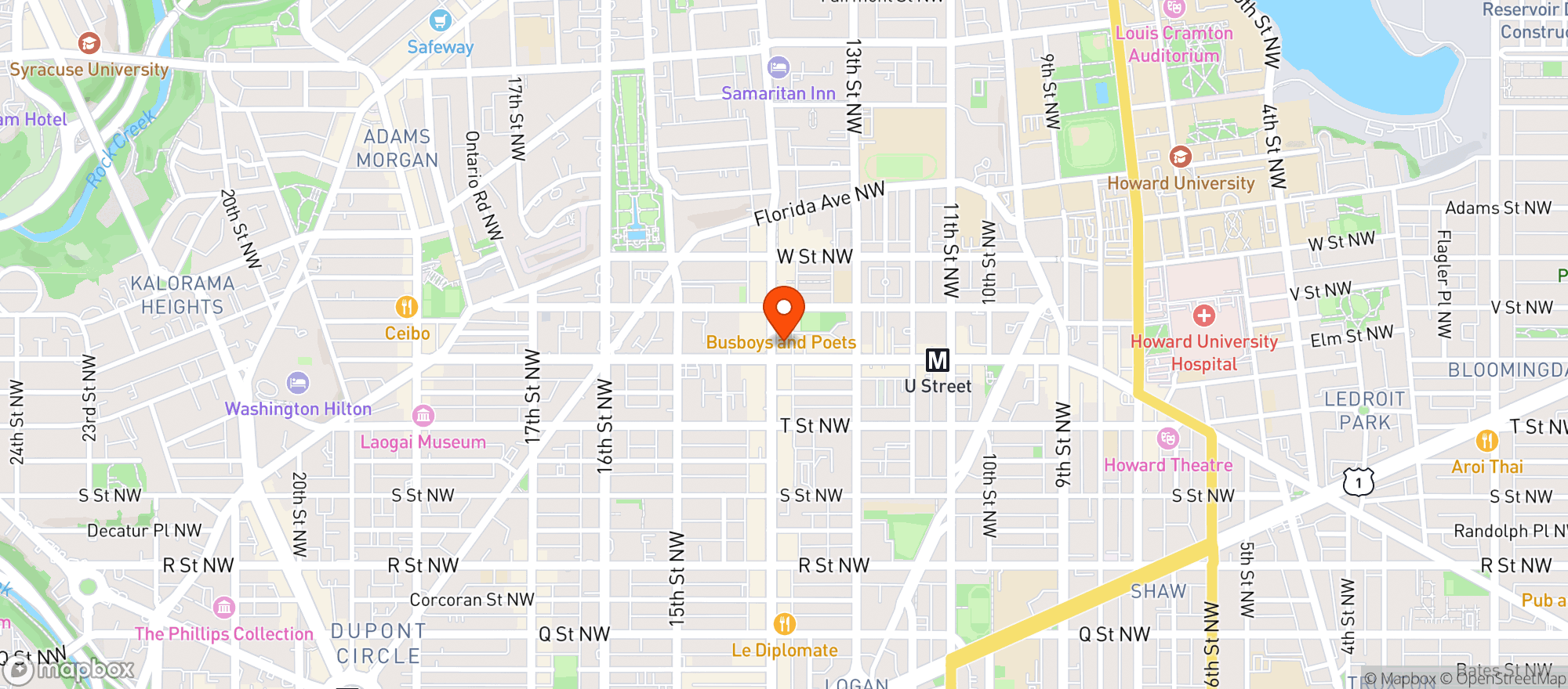 Map showing Crush Bar