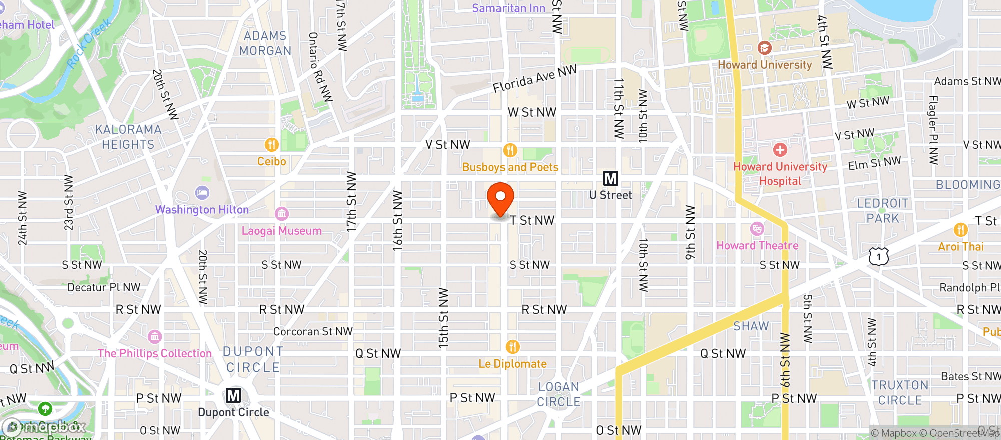 Map showing Knead HD
