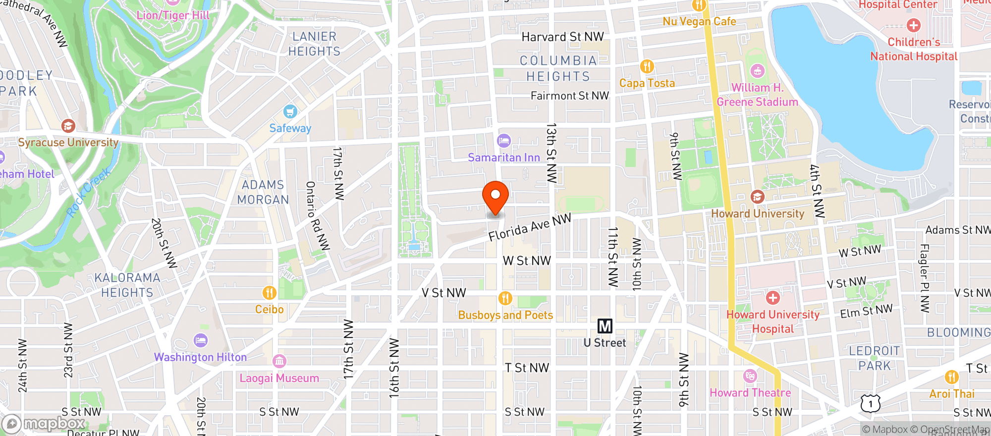 Map showing Streets Market - Washington (14th St) - 00100010587