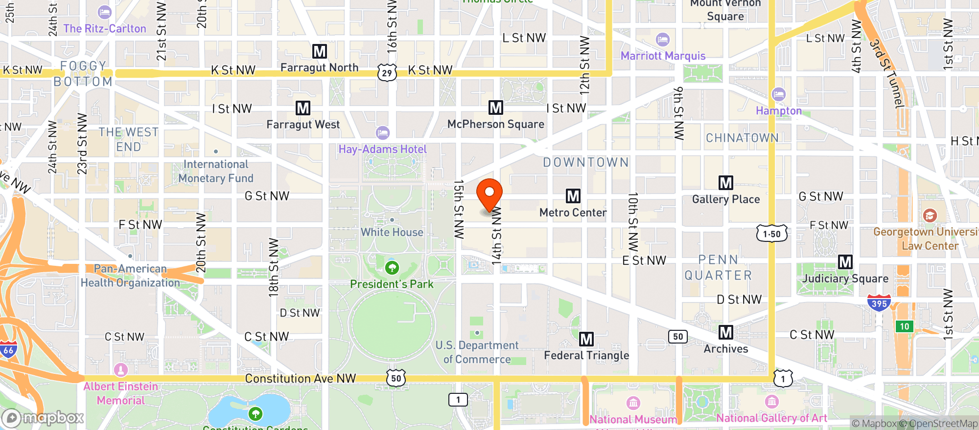 Map showing The Hamilton