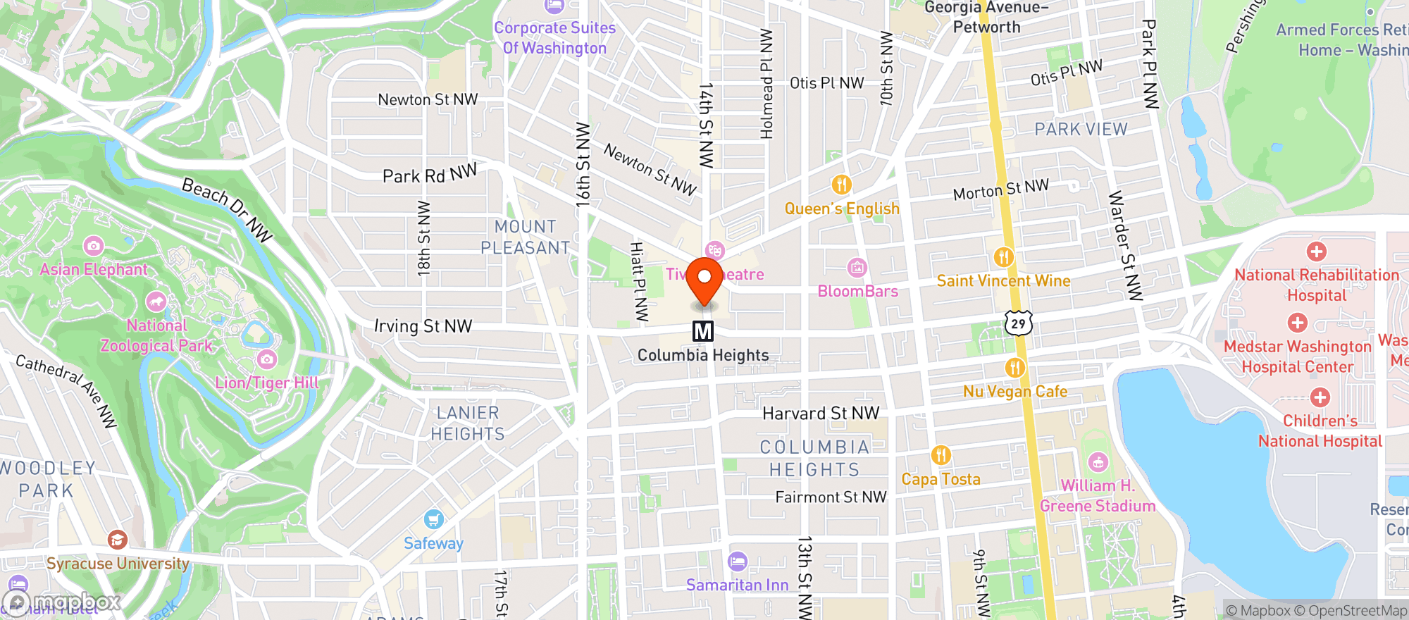 Map showing Target Store