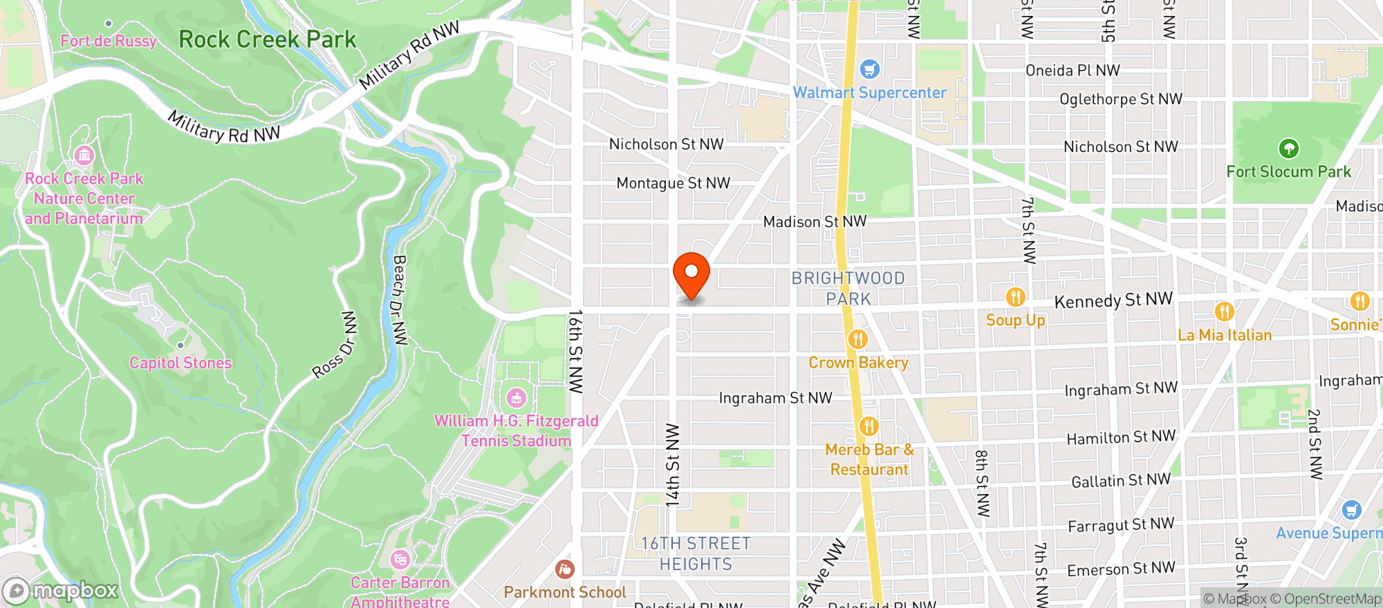 Map showing Gold Coast Cafe