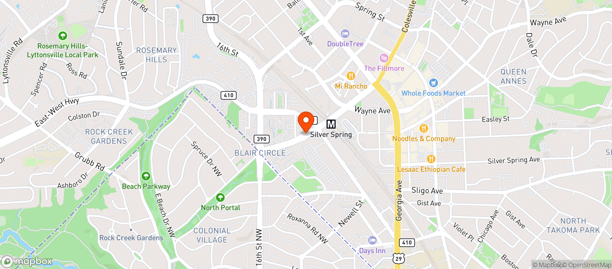 Map showing Lenox Beer & Wine Gourmet Market