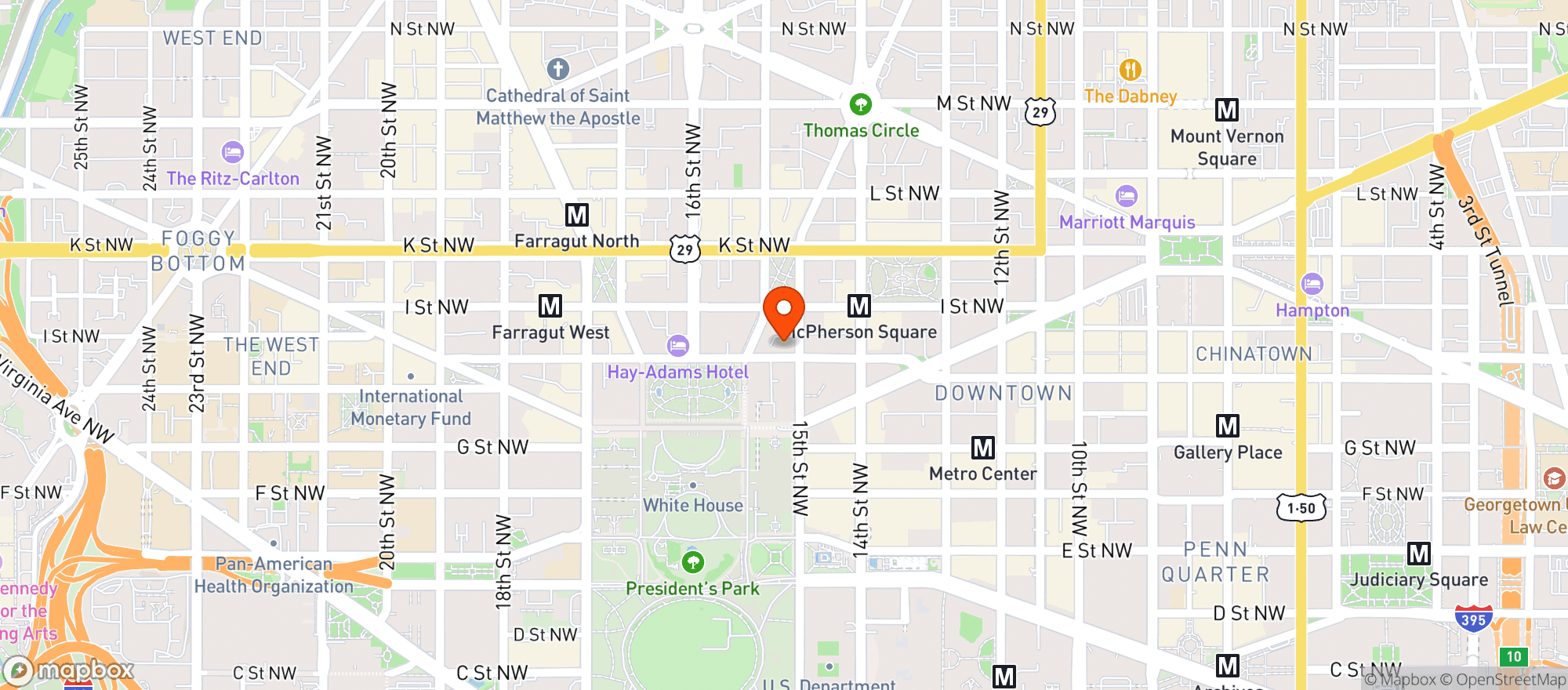 Map showing Hotel Sofitel