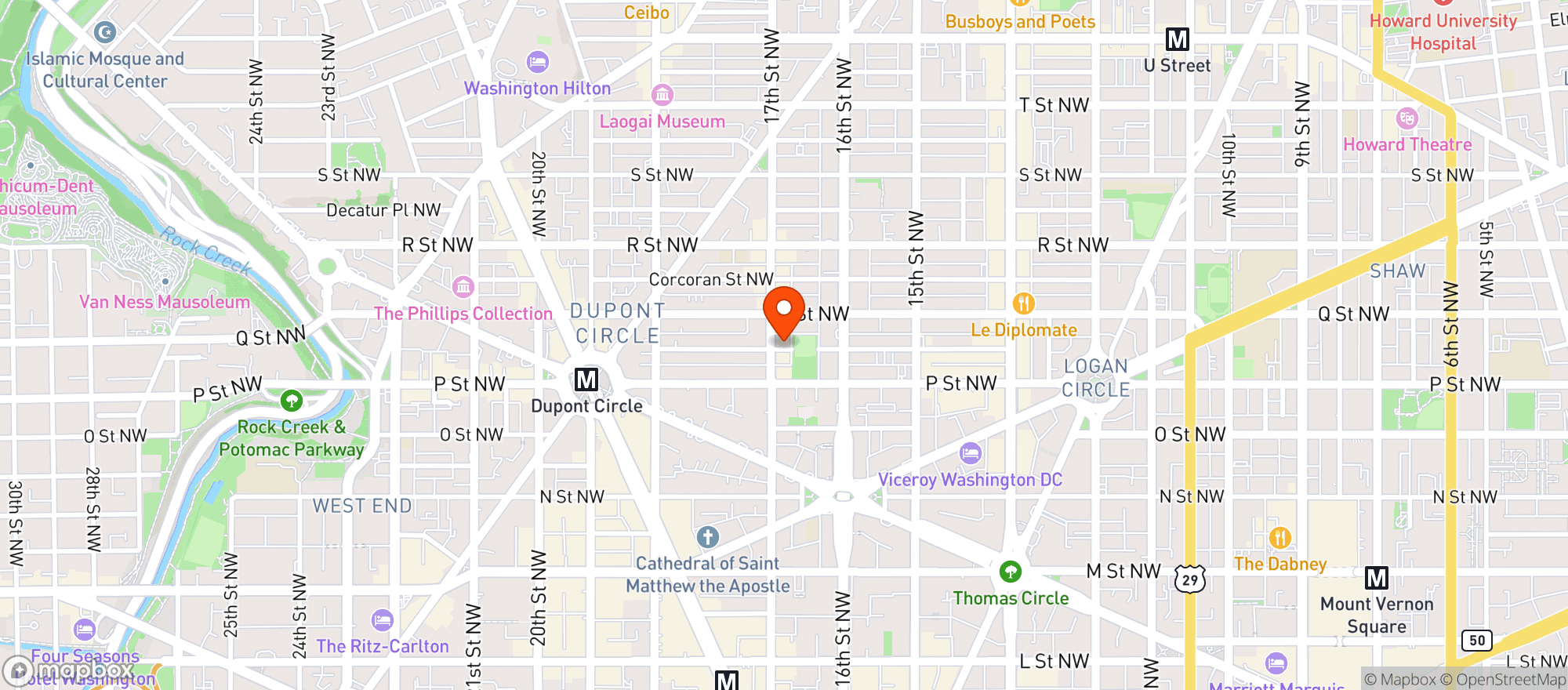 Map showing Jrs Bar & Grill