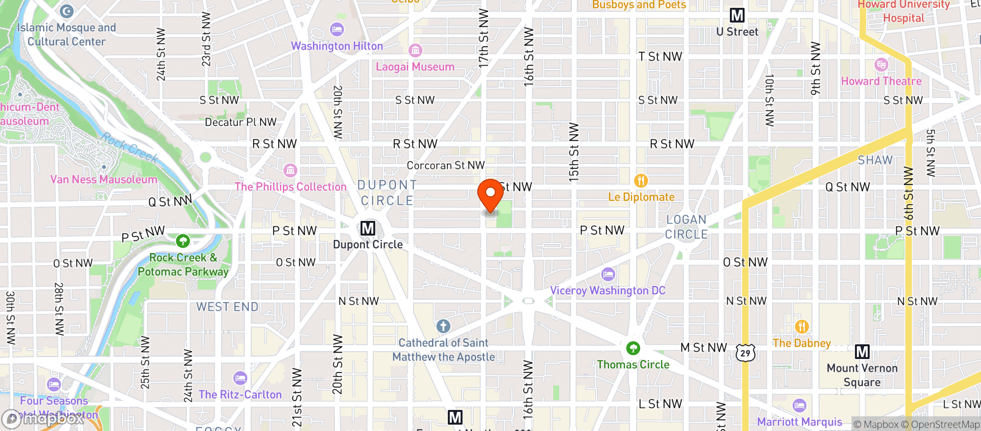 Map showing Dukes Grocery