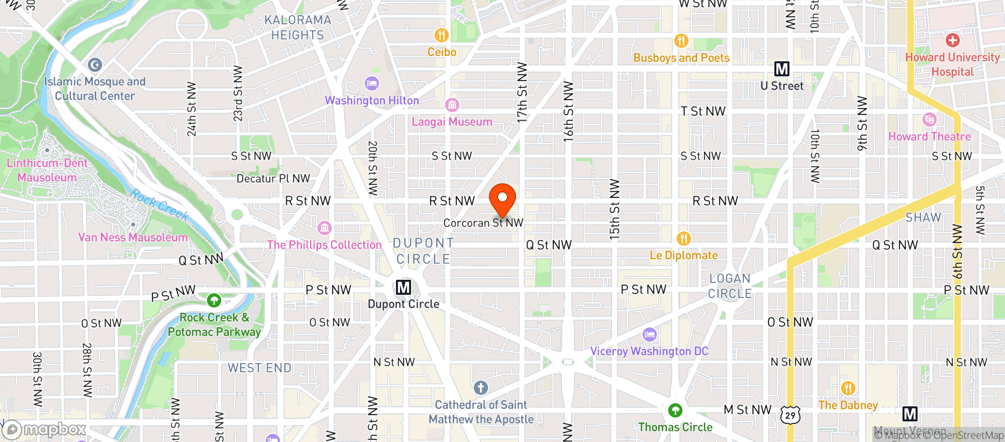 Map showing Safeway