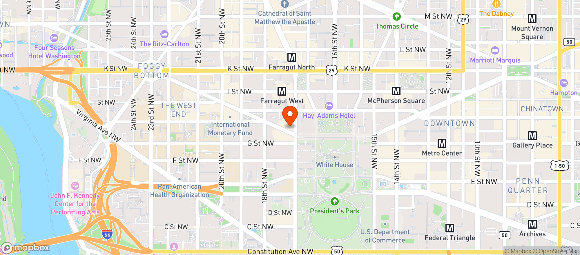 Map showing Immigrant Food (17th Street)